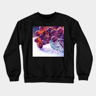 Grapes in Crystal Bowl Crewneck Sweatshirt